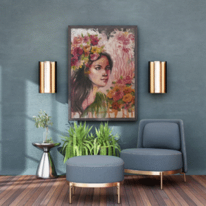 Grey and Beige 3D Modern Wall Frame Instagram Post (1)